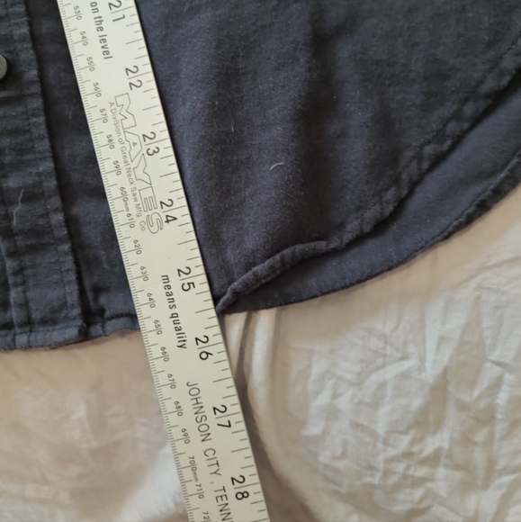 Everlane Womens SZ 2 Silky 100% Cotton relaxed boyfriend button down Indigo Blue - Picture 8 of 11